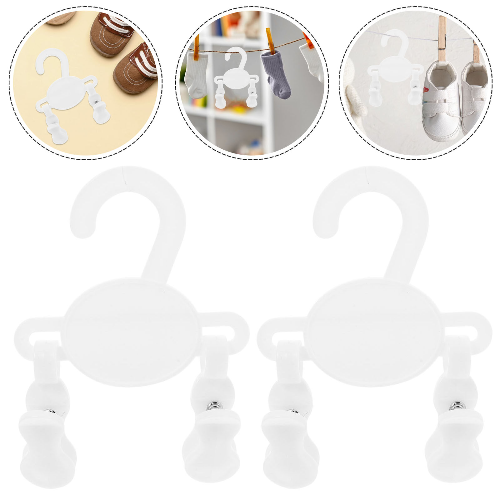 Baby Clothing Rack - 10Pcs Baby Shoe Hook Multifunctional Plastic