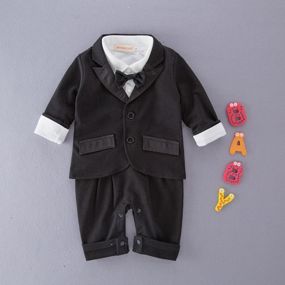 2Pcs/Set Black Tuxedo Gentlema - đánh giá và giá Baby Clothing Bundles