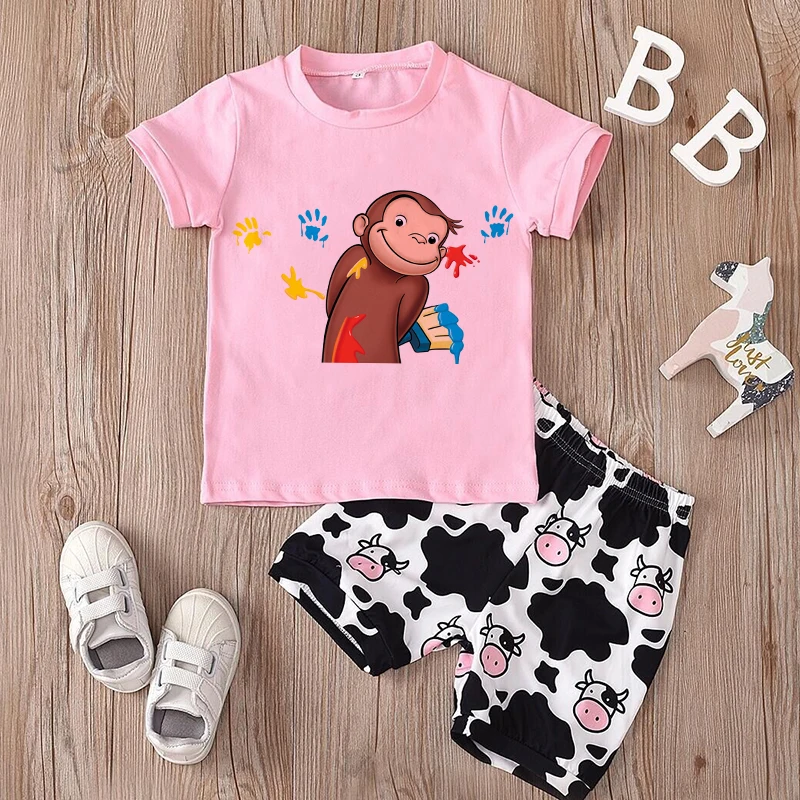 Curious George Cartoon Print T - đánh giá và giá Baby Clothing Sale