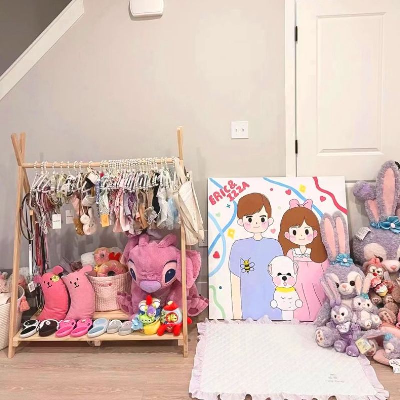‌Solid Wood Coat Rack System,  - đánh giá và giá Baby Clothing Rack