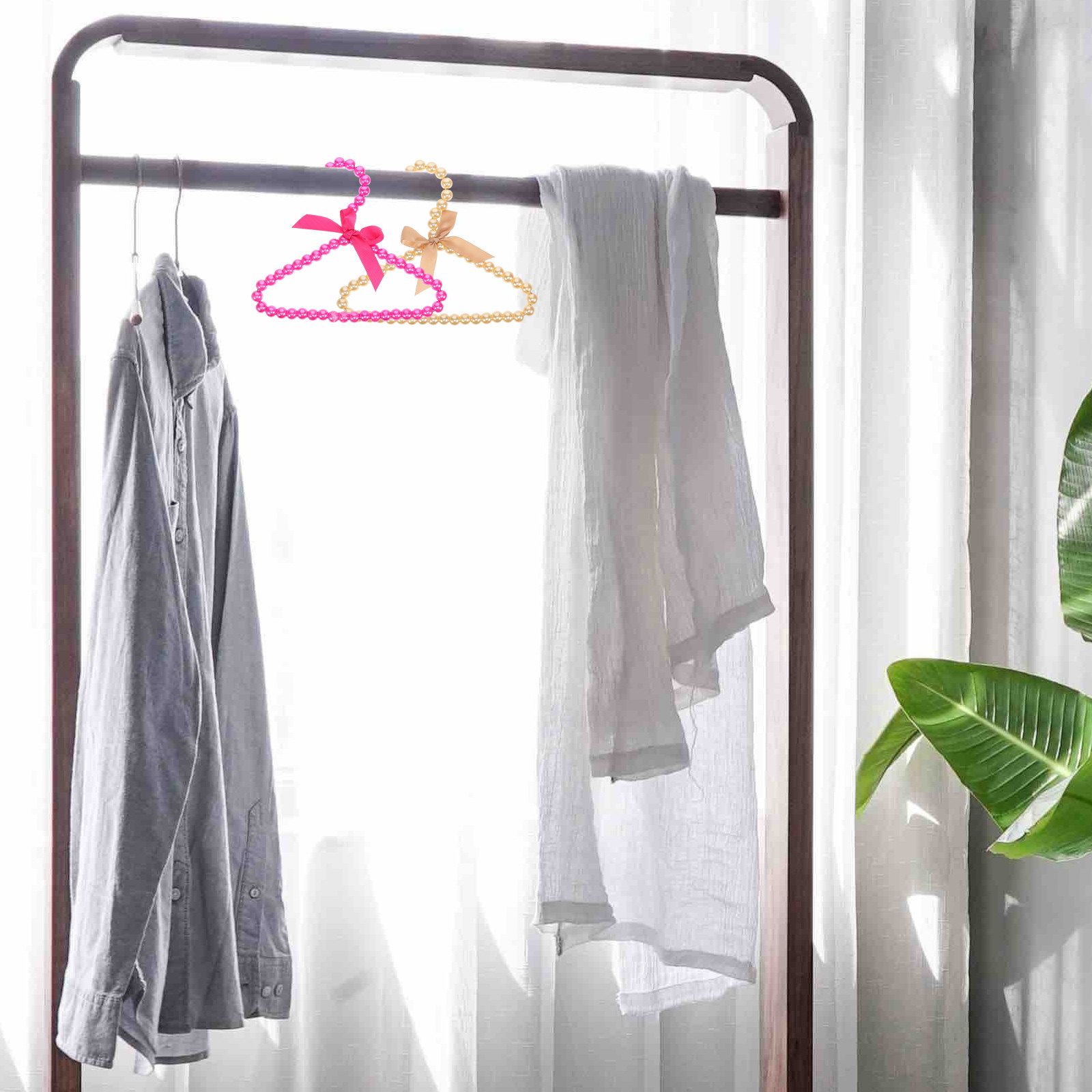 4Pcs Pearl Pet Clothes Hanger  - đánh giá và giá Baby Clothing Rack