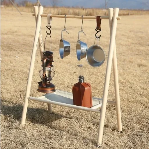 Solid wood portable hook rack  - đánh giá và giá Baby Clothing Rack