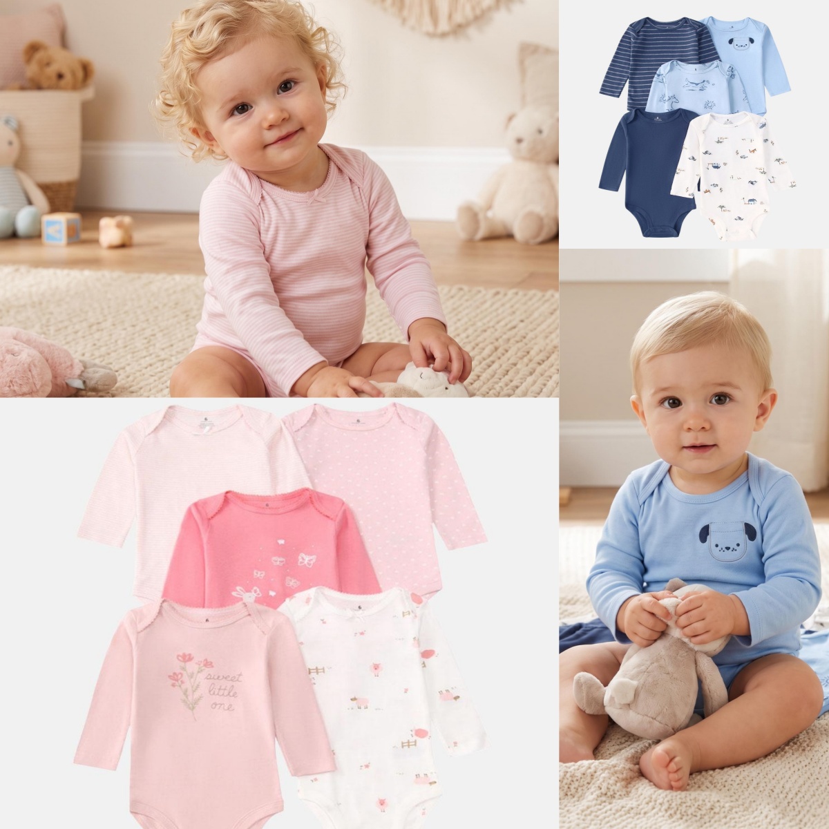 5 PCS Baby Boys Girls Bodysuit - đánh giá và giá Baby Clothing Outlet