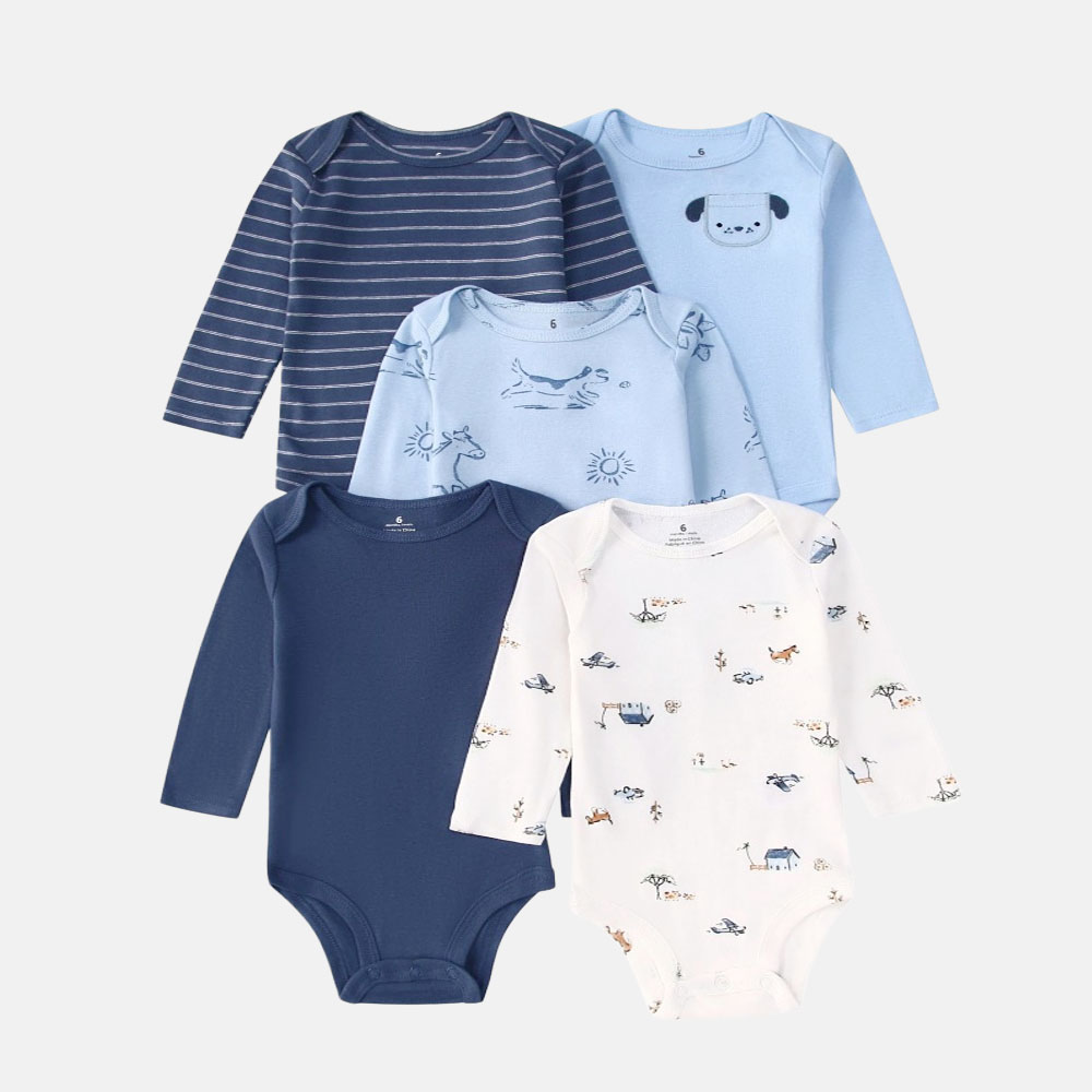 5 PCS Baby Boys Girls Bodysuit - đánh giá và giá Baby Clothing Outlet